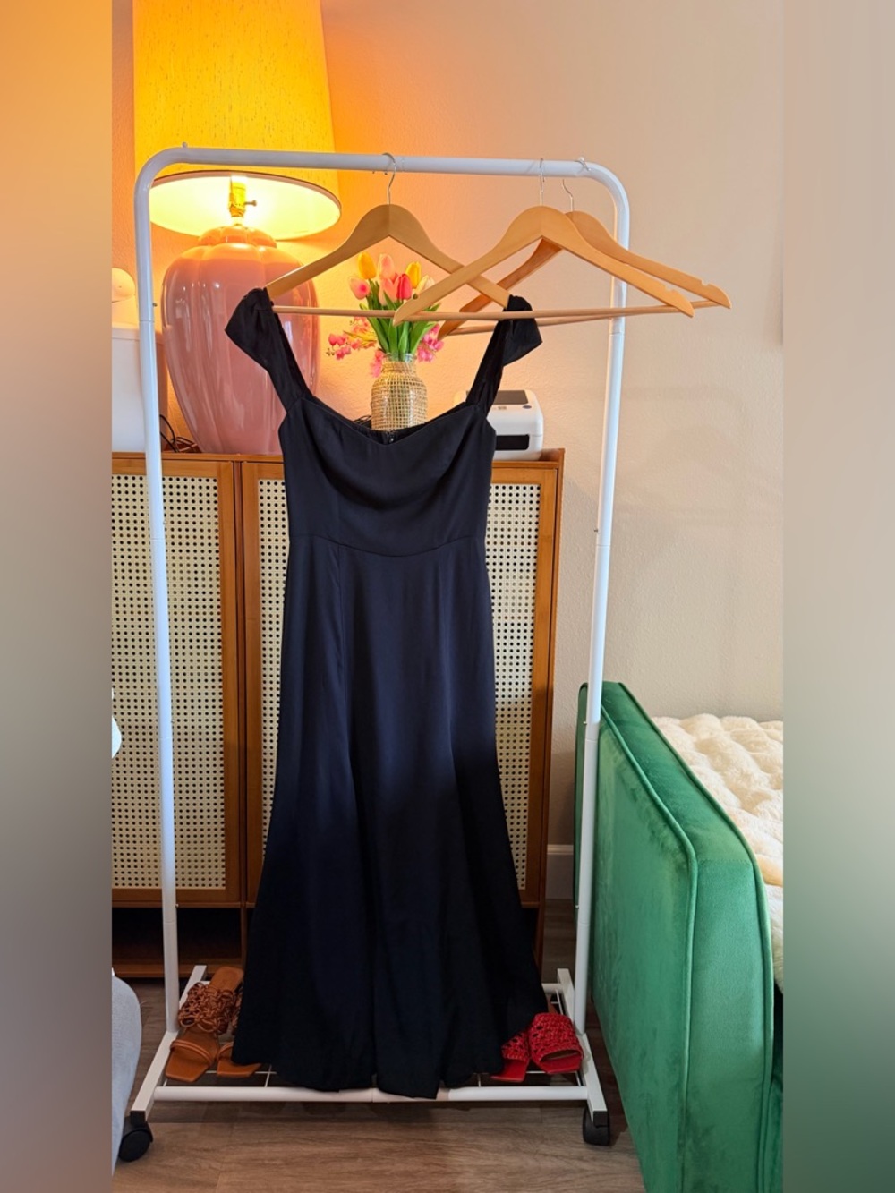 Reformation Bryson Dress In Black, brand new without tags, never worn, no flaws. - Picture 6 of 12